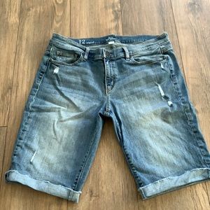 Loft Bermuda jean shorts, size 12